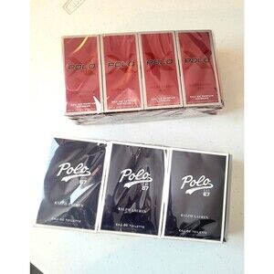 12 X each Ralph Lauren POLO EST 67 and RED X Travel Sample .04 Spray Vials
